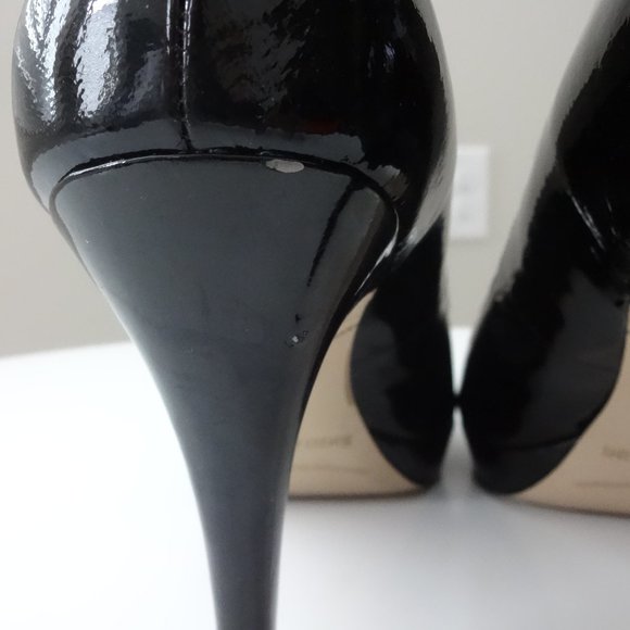 Enzo Angiolini Eademario Peep Toe Platform Heels (Black) - Picture 9 of 10